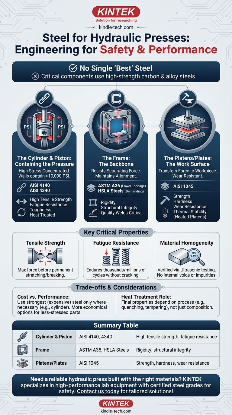 ¿Qué acero se utiliza para una prensa hidráulica? Elegir los materiales adecuados para un rendimiento bajo alto estrés Guía Visual