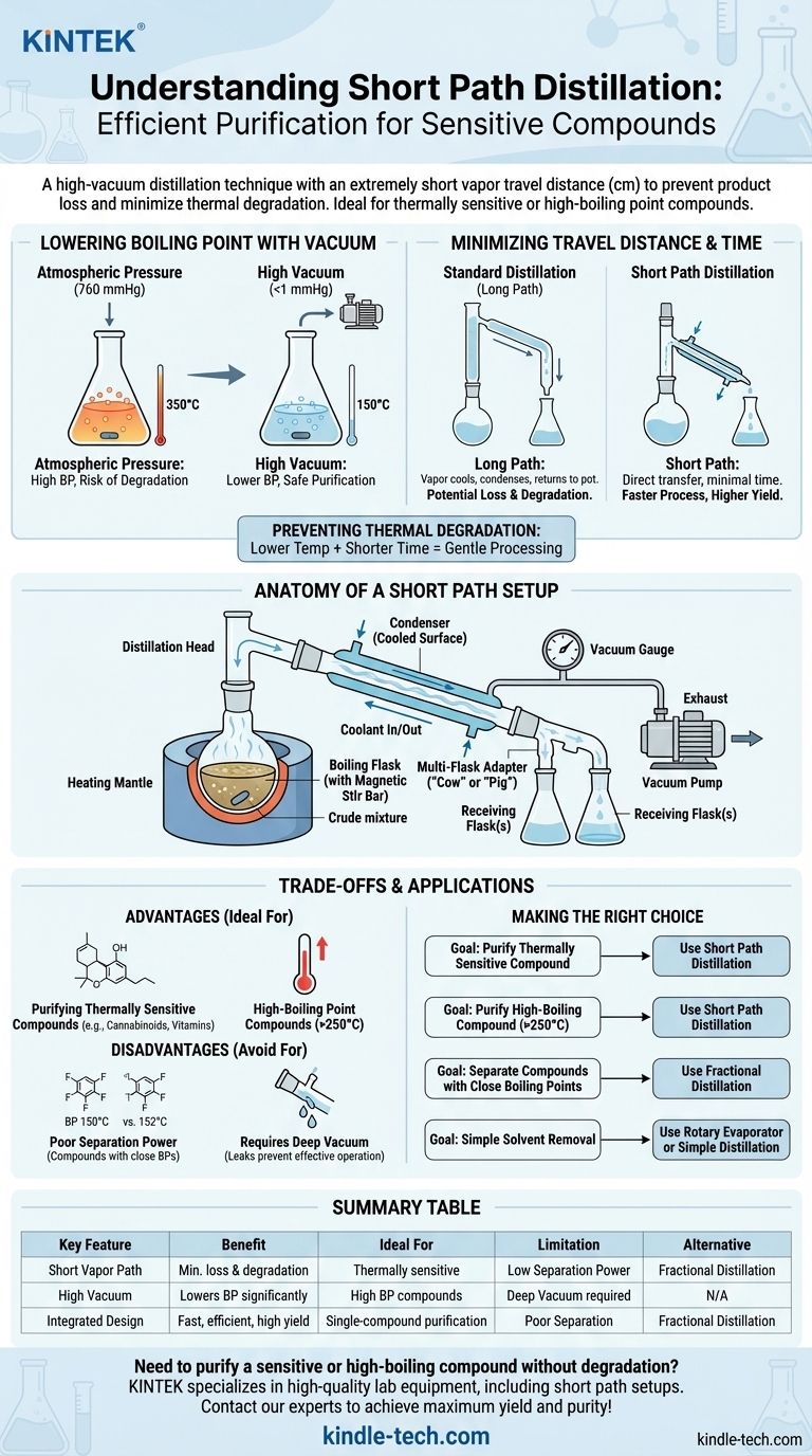 Was ist ein Kurzweg-Aufbau? Empfindliche Verbindungen mit hoher Effizienz reinigen Visuelle Anleitung