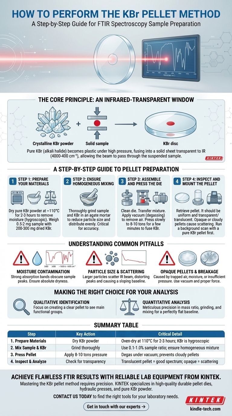 Wie führt man die KBr-Pressling-Methode durch? Eine Schritt-für-Schritt-Anleitung zur perfekten FTIR-Probenvorbereitung Visuelle Anleitung