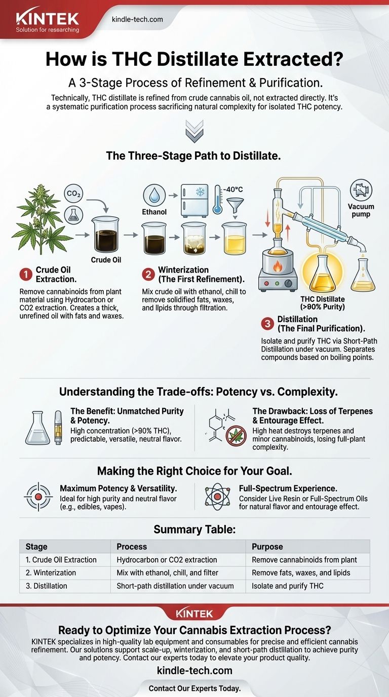 THCディストレートはどのように抽出されますか？高純度カンナビ精製ガイド ビジュアルガイド
