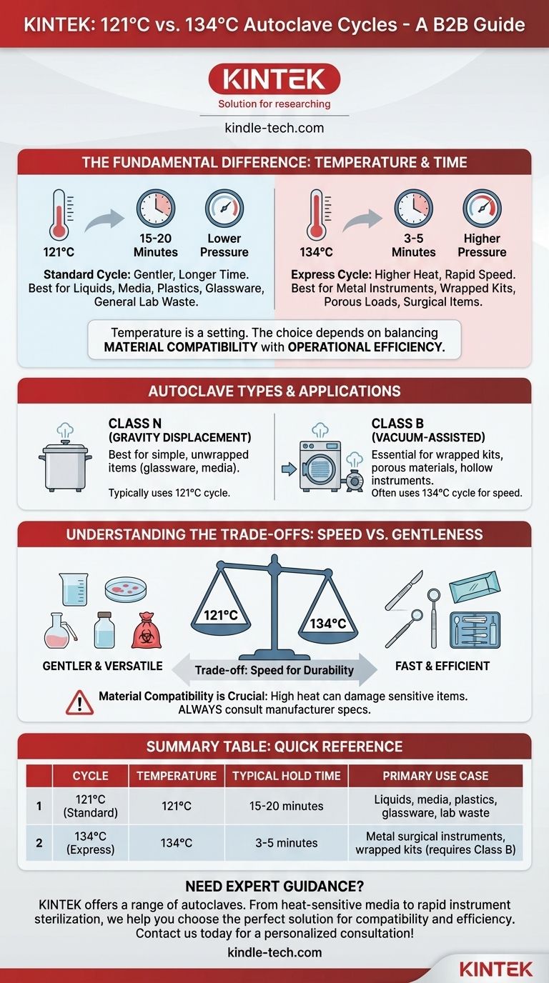 121和134高压灭菌器有什么区别？选择正确的灭菌周期 图解指南