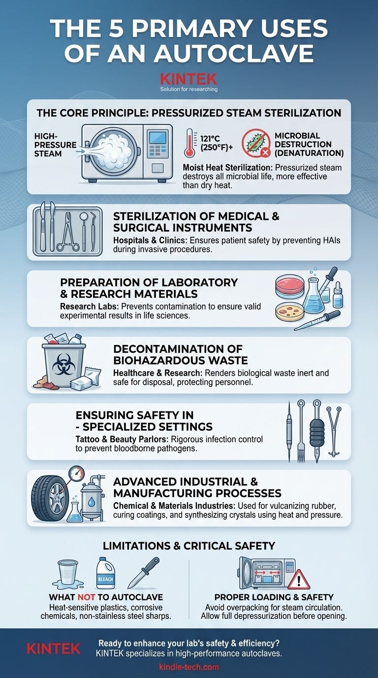 ¿Cuáles son los cinco usos del autoclave? Desde la esterilización hasta el procesamiento industrial Guía Visual