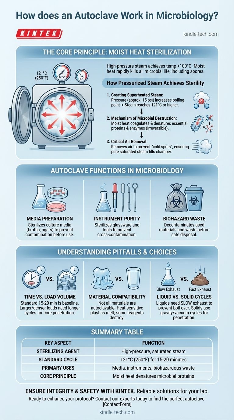 미생물학에서 오토클레이브는 어떻게 작동합니까? 고압 증기로 완벽한 멸균 달성 시각적 가이드