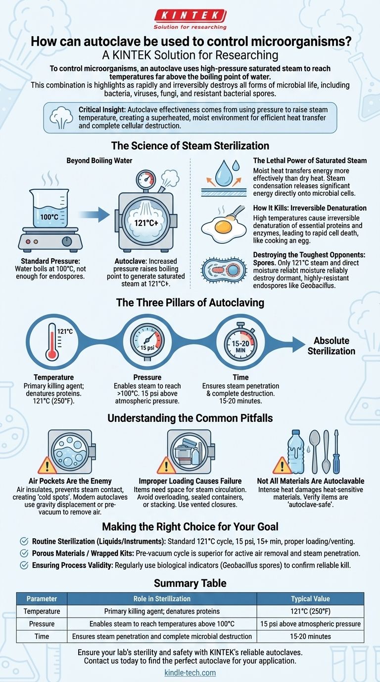 Comment l'autoclave peut-il être utilisé pour contrôler les micro-organismes ? Obtenez une stérilisation absolue avec la vapeur et la pression Guide Visuel