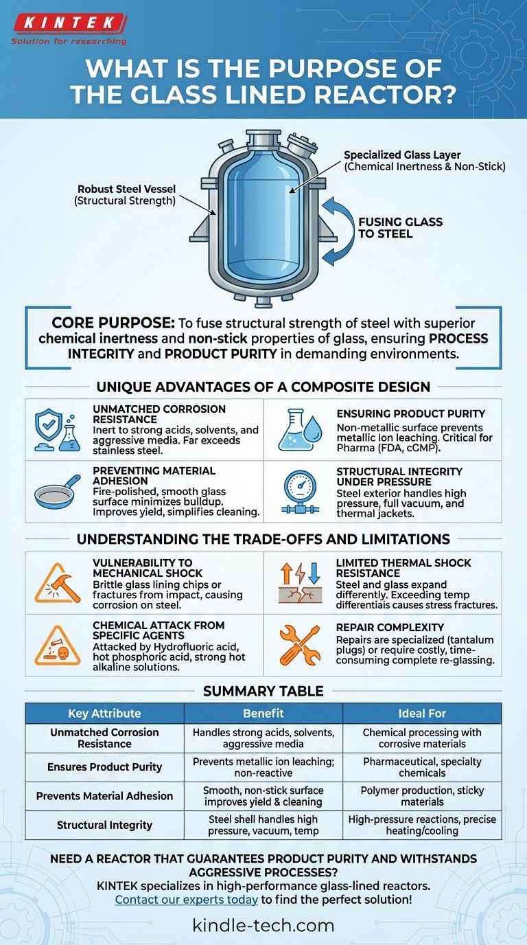 ¿Cuál es el propósito de un reactor con revestimiento de vidrio? Una guía completa sobre resistencia a la corrosión y pureza Guía Visual