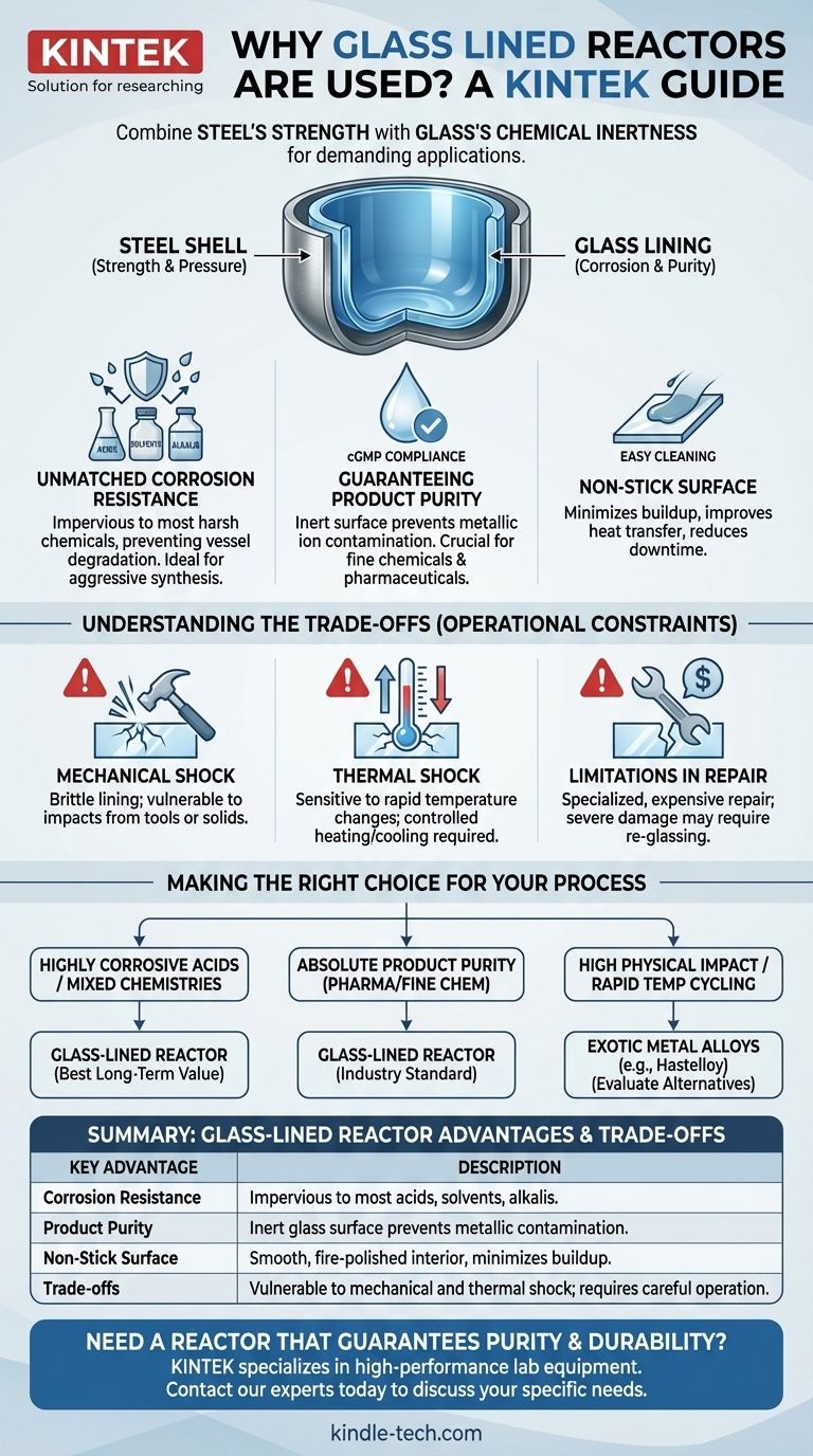 Perché si utilizzano i reattori rivestiti in vetro? Ottieni una purezza e una resistenza alla corrosione senza pari Guida Visiva