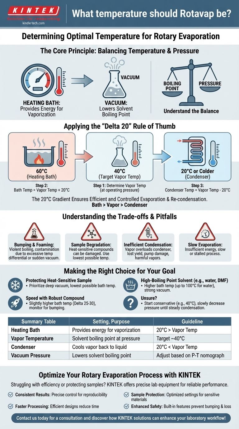 회전증발농축기의 적정 온도는 얼마인가요? 안전하고 효율적인 용매 제거를 위한 Delta 20 규칙 마스터하기 시각적 가이드