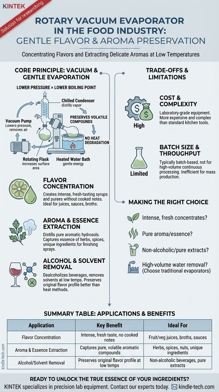 ¿Cuál es la aplicación del evaporador rotatorio de vacío en la industria alimentaria? Concentra suavemente sabores y extrae aromas Guía Visual