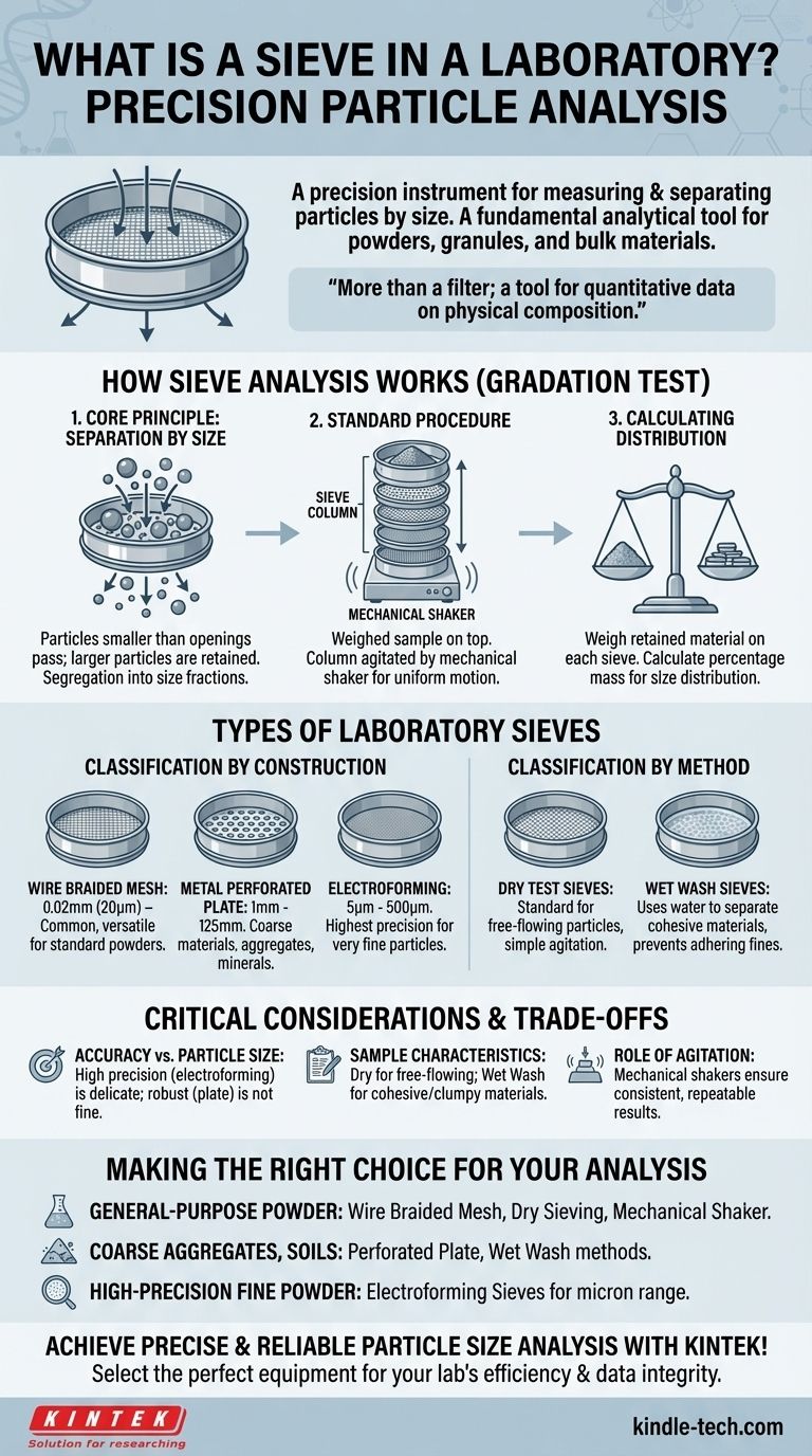 ¿Qué es un tamiz en un laboratorio? Una guía para el análisis de precisión del tamaño de partícula Guía Visual