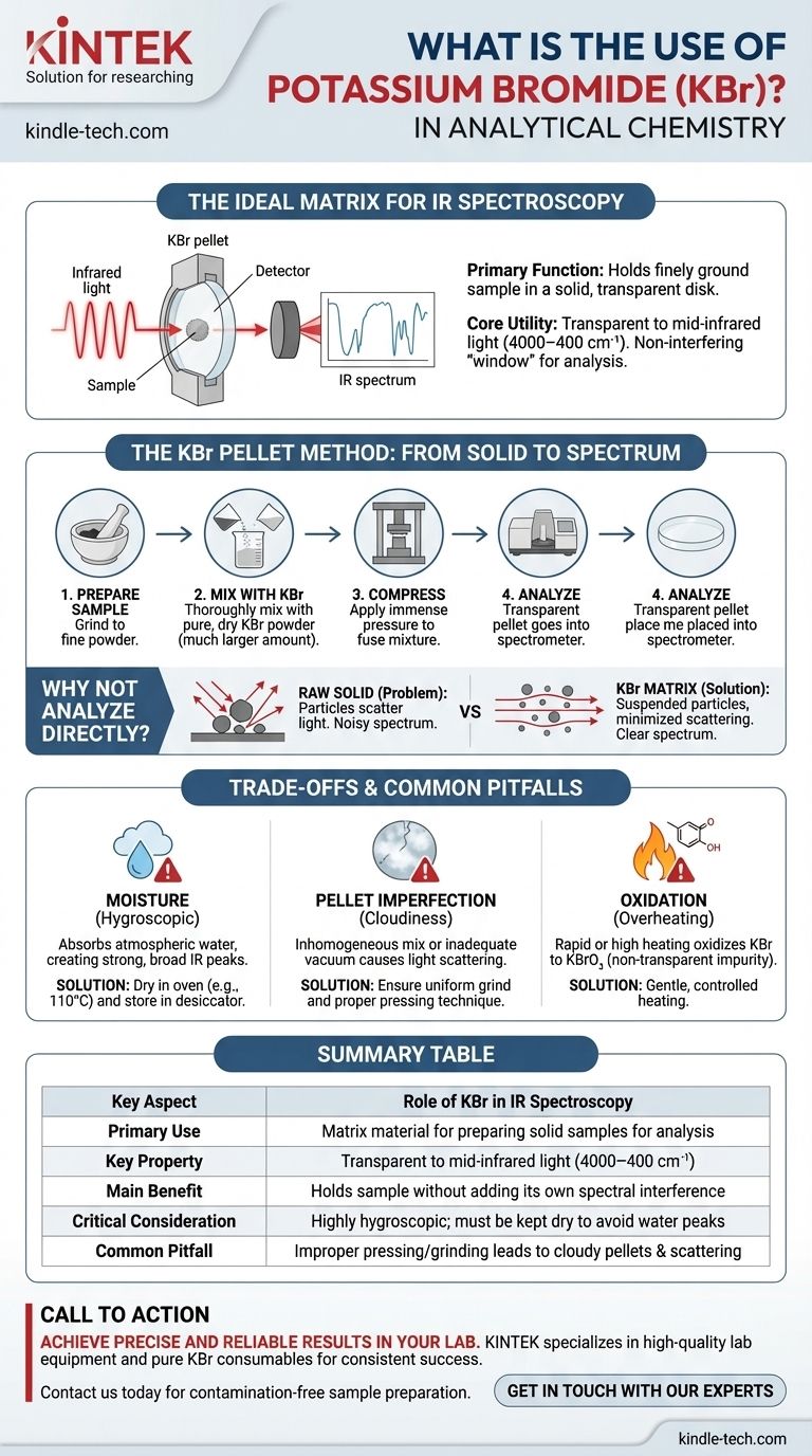 ¿Cuál es el uso del KBr? Domine la preparación de muestras para una espectroscopia IR precisa Guía Visual