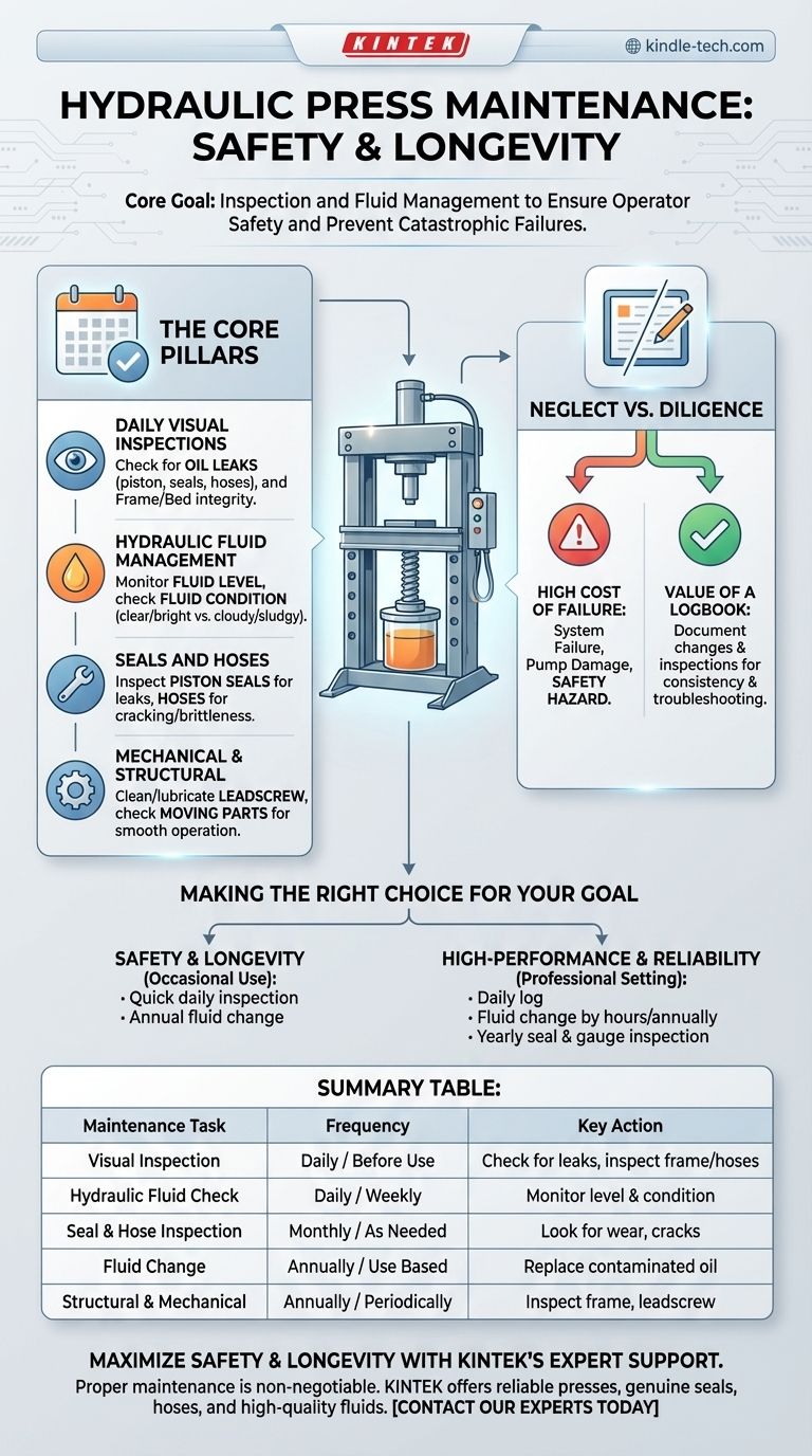 유압 프레스 유지보수는 어떻게 하나요? 안전을 확보하고 값비싼 가동 중단을 방지하세요 시각적 가이드