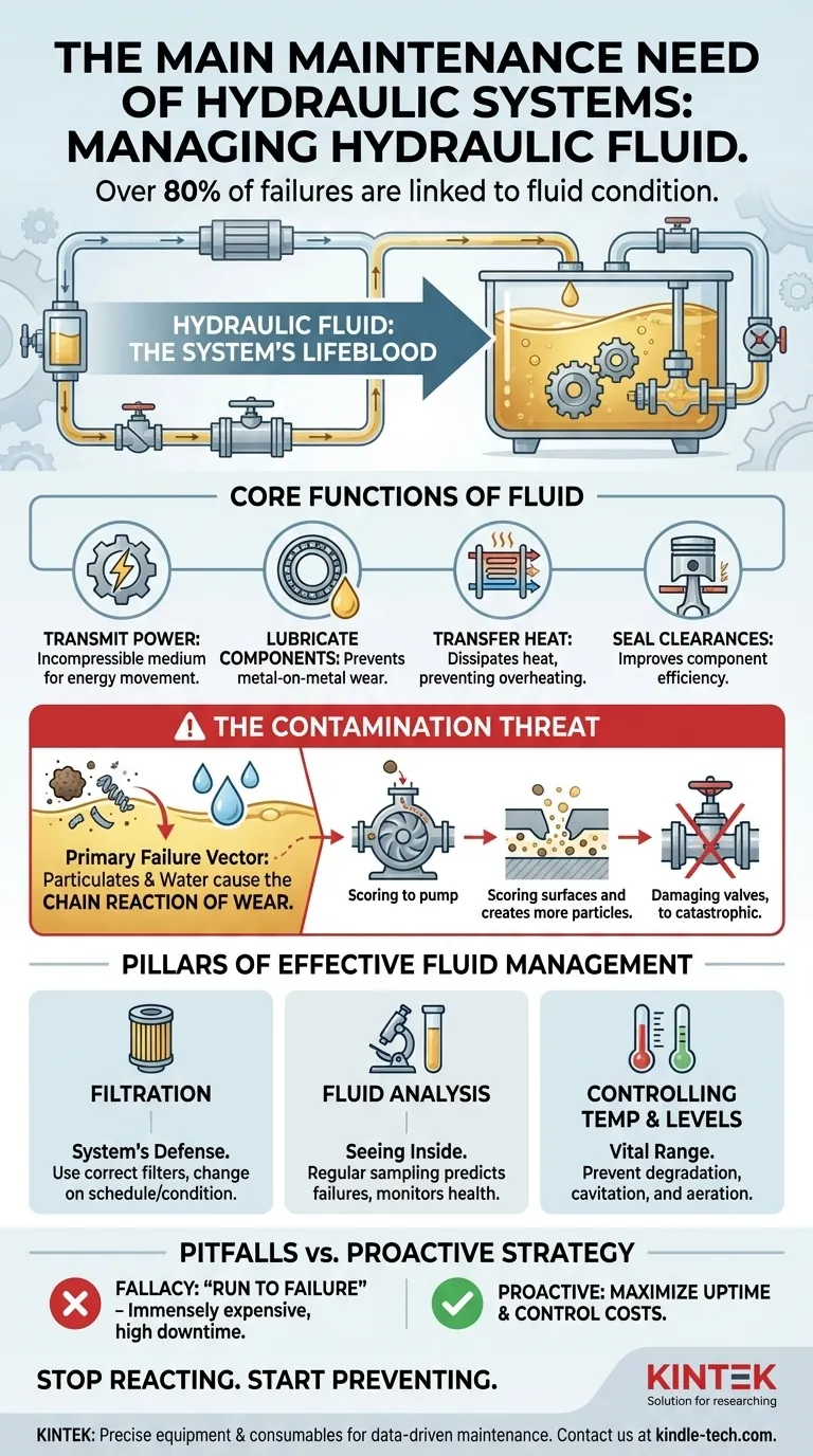 Какова основная потребность в техническом обслуживании гидравлических систем? Управляйте состоянием рабочей жидкости для предотвращения дорогостоящих отказов Визуальное руководство