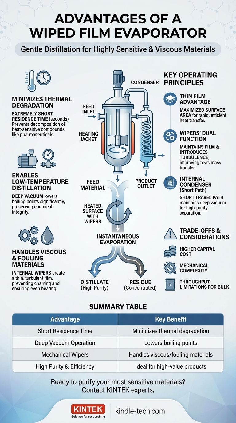 Quali sono i vantaggi di un evaporatore a film raschiato? Purificare materiali termosensibili senza degradazione Guida Visiva