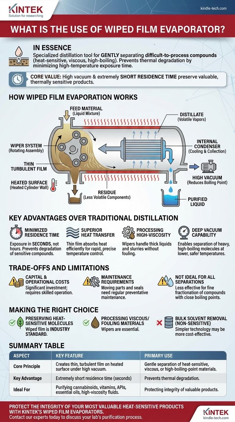 ワイプトフィルム蒸発器の用途は何ですか？熱に弱い＆粘性のある材料を穏やかに精製する ビジュアルガイド