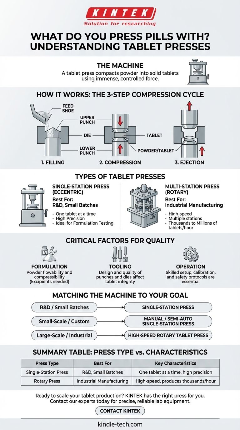Womit werden Pillen gepresst? Der essentielle Leitfaden für Tablettenpressen Visuelle Anleitung