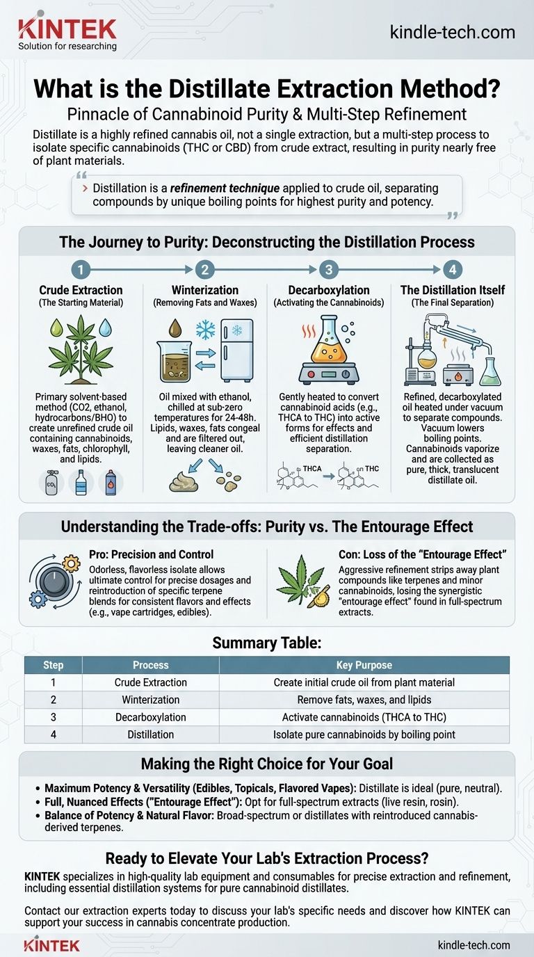 What is the distillate extraction method? Achieve Peak Purity in Cannabis Concentrates Visual Guide