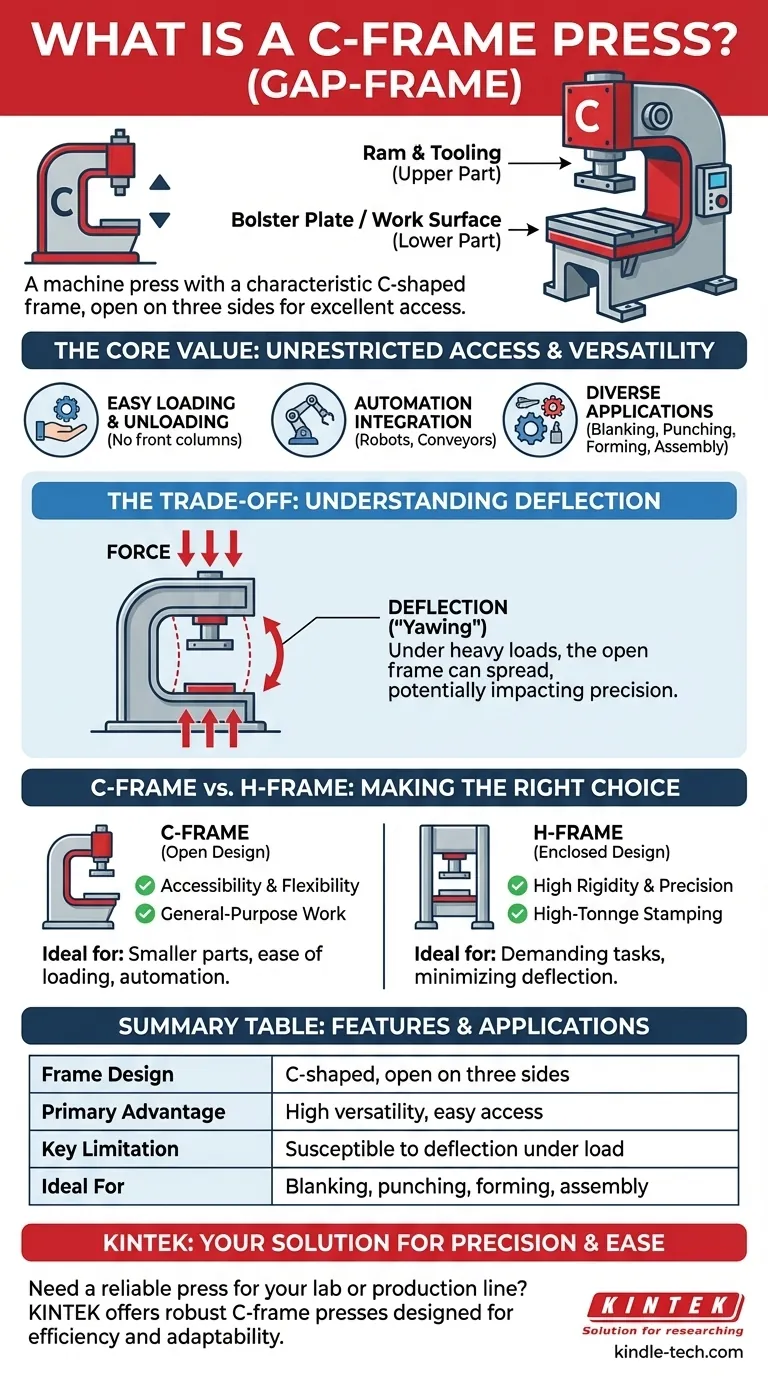 Cos'è una pressa a C? Sblocca la produzione versatile con un design accessibile Guida Visiva