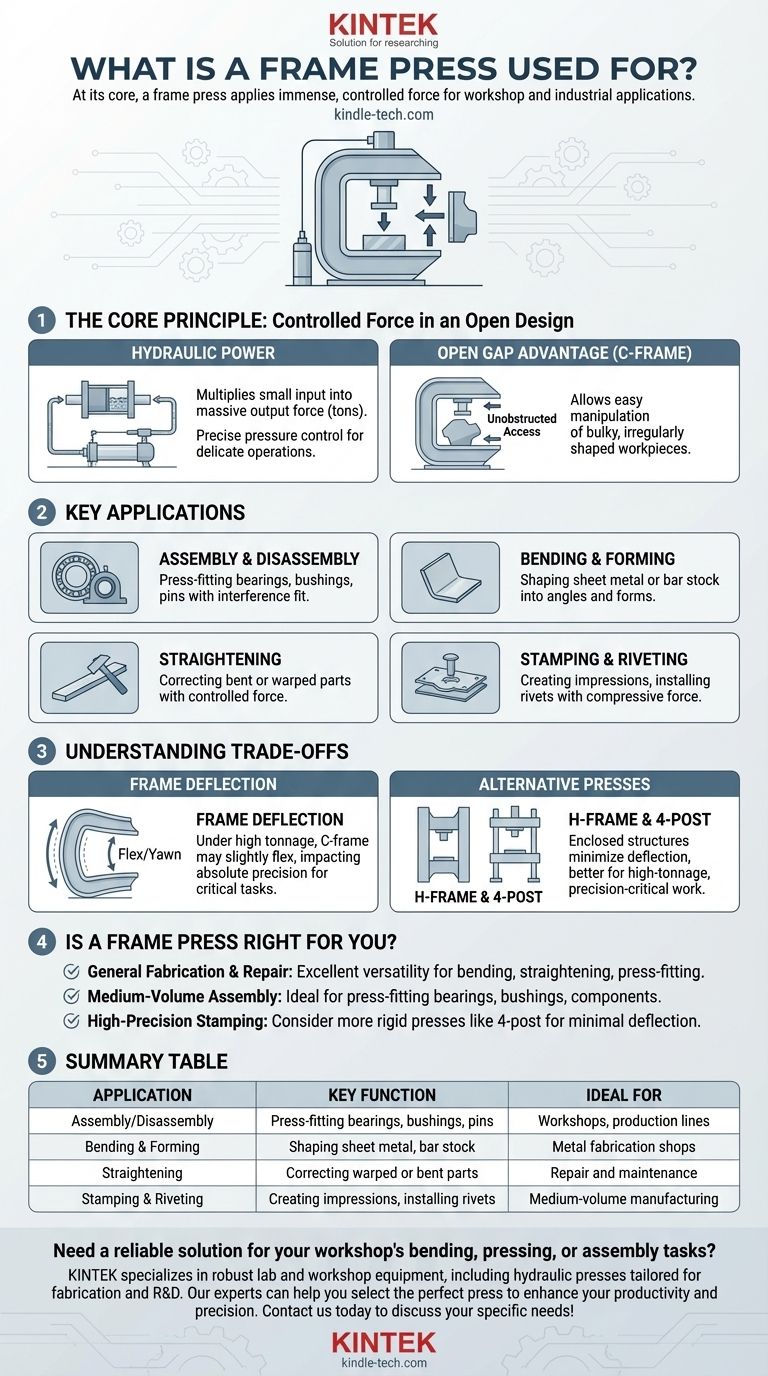 À quoi sert une presse à cadre ? Libérez la polyvalence du pliage, de l'assemblage et du formage Guide Visuel