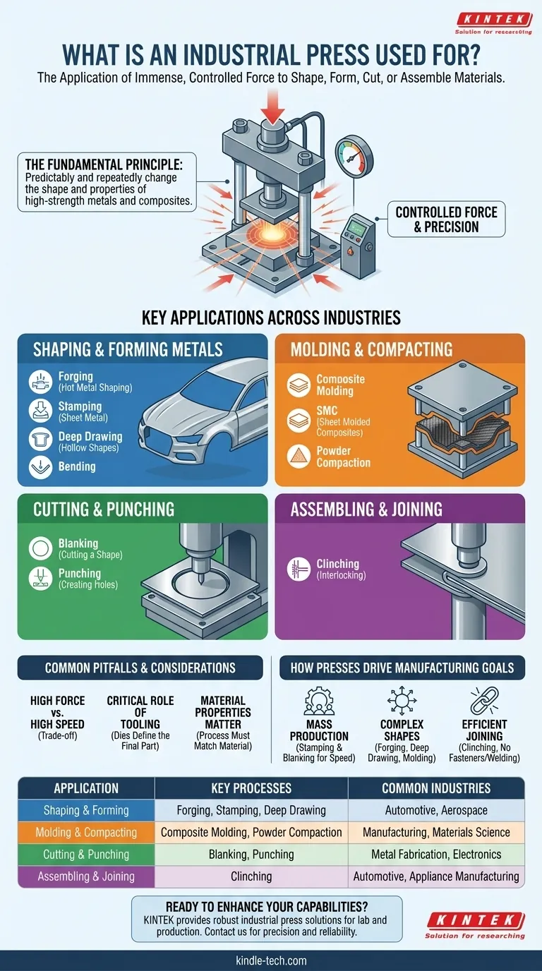 What is an industrial press used for? Shape, Cut, and Assemble with Precision Force Visual Guide