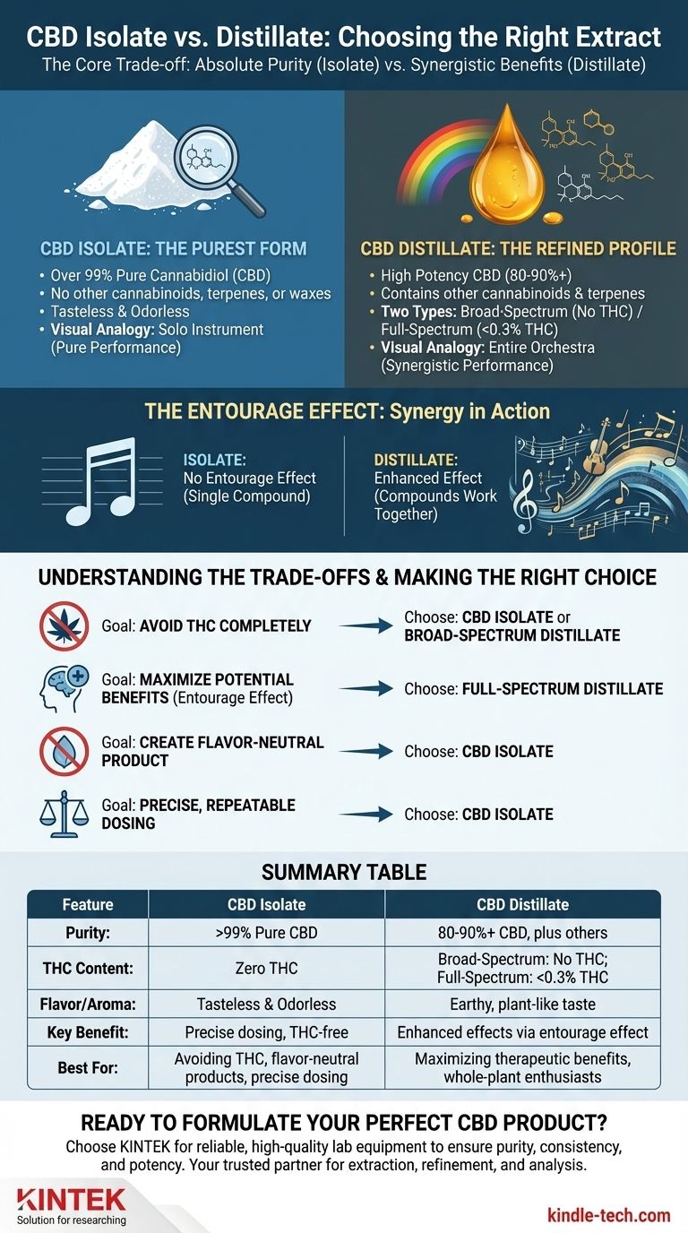 Which is better CBD isolate or Distillate? Choose the Right Extract for Your Goal Visual Guide