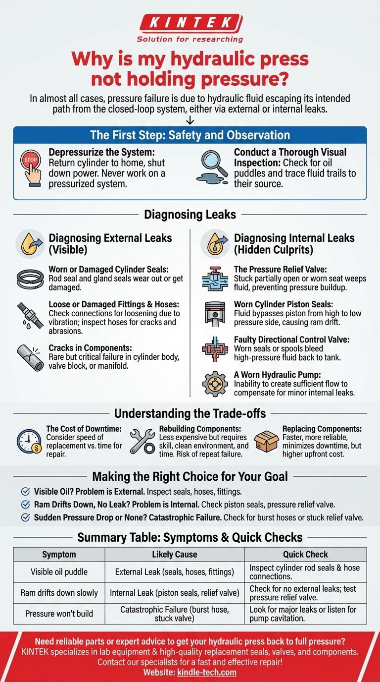 我的液压机为什么不保压？诊断并修复常见泄漏 图解指南