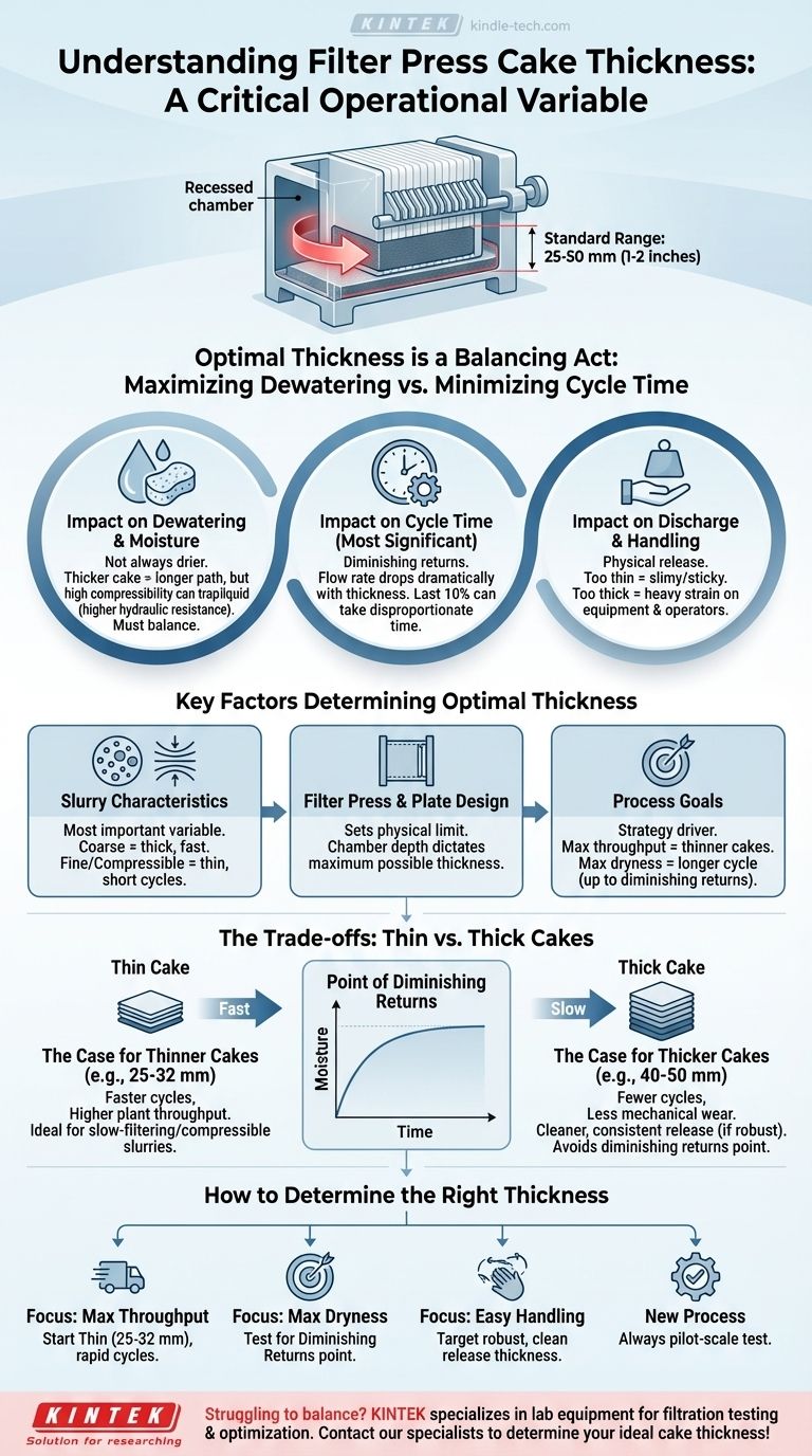 压滤机的滤饼厚度是多少？优化您的过滤周期和效率 图解指南