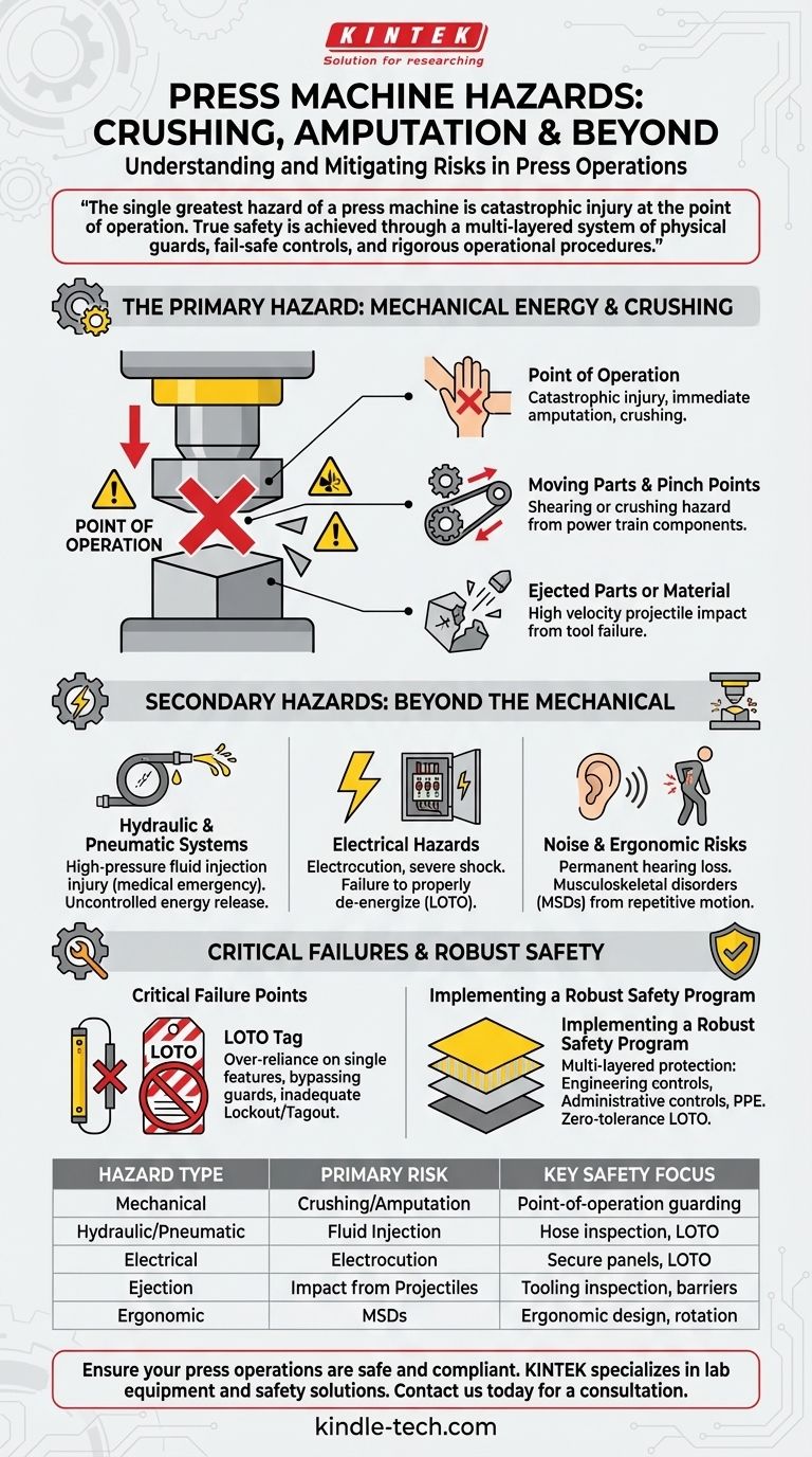 Welche Gefahren birgt eine Pressmaschine? Quetschungen, Amputationen und andere kritische Risiken mindern Visuelle Anleitung