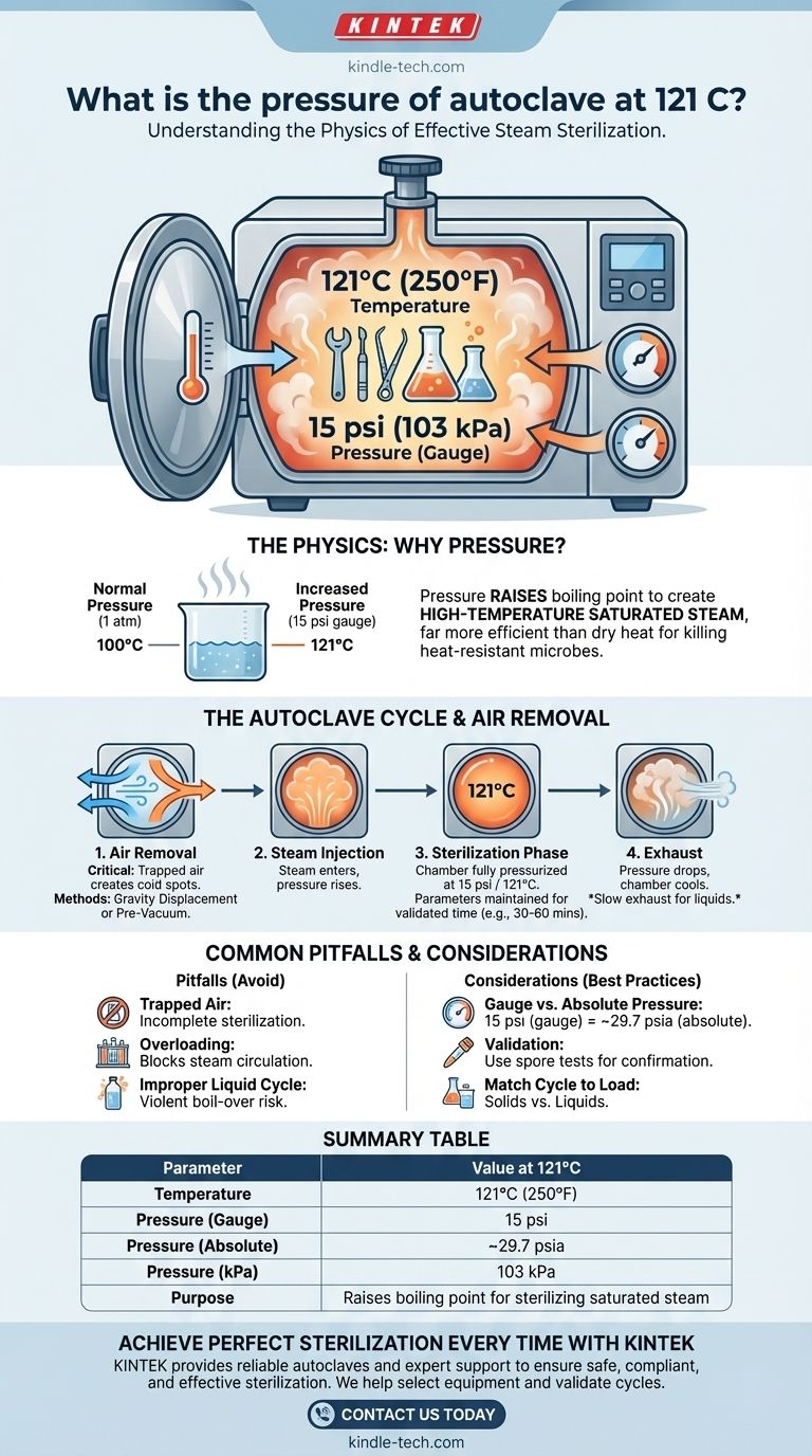 Wie hoch ist der Druck eines Autoklaven bei 121 °C? Der Schlüssel zur effektiven Dampfsterilisation Visuelle Anleitung