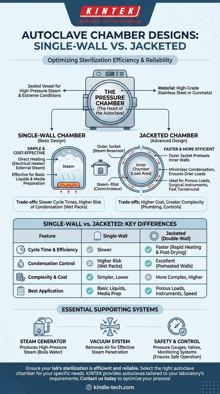 What are the chambers of the autoclave? Understanding Single-Wall vs. Jacketed Designs Visual Guide