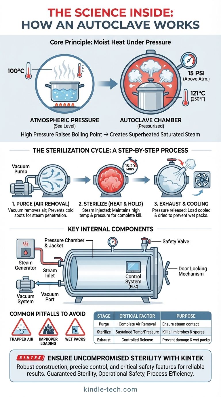 高压灭菌锅内部是如何工作的？掌握蒸汽灭菌的科学原理 图解指南