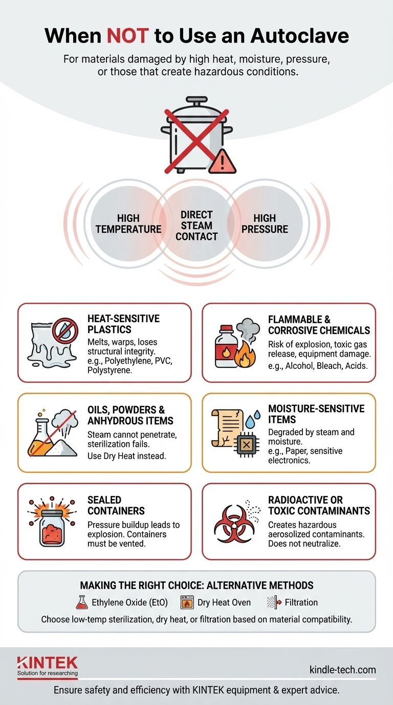 高压灭菌器何时不应使用？避免实验室损坏和危险 图解指南