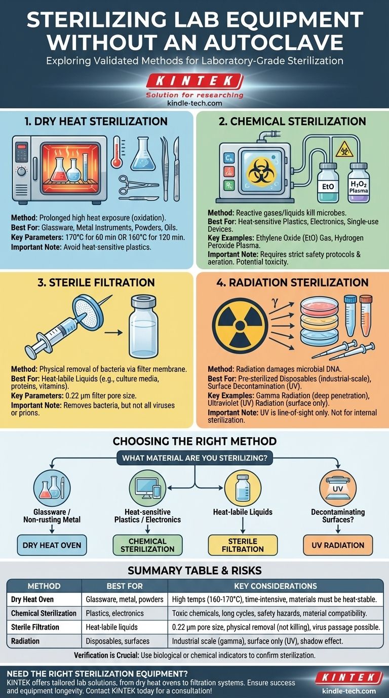 オートクレーブなしで実験器具を滅菌するにはどうすればよいですか？実験室向けの信頼できる代替手段を見つける ビジュアルガイド