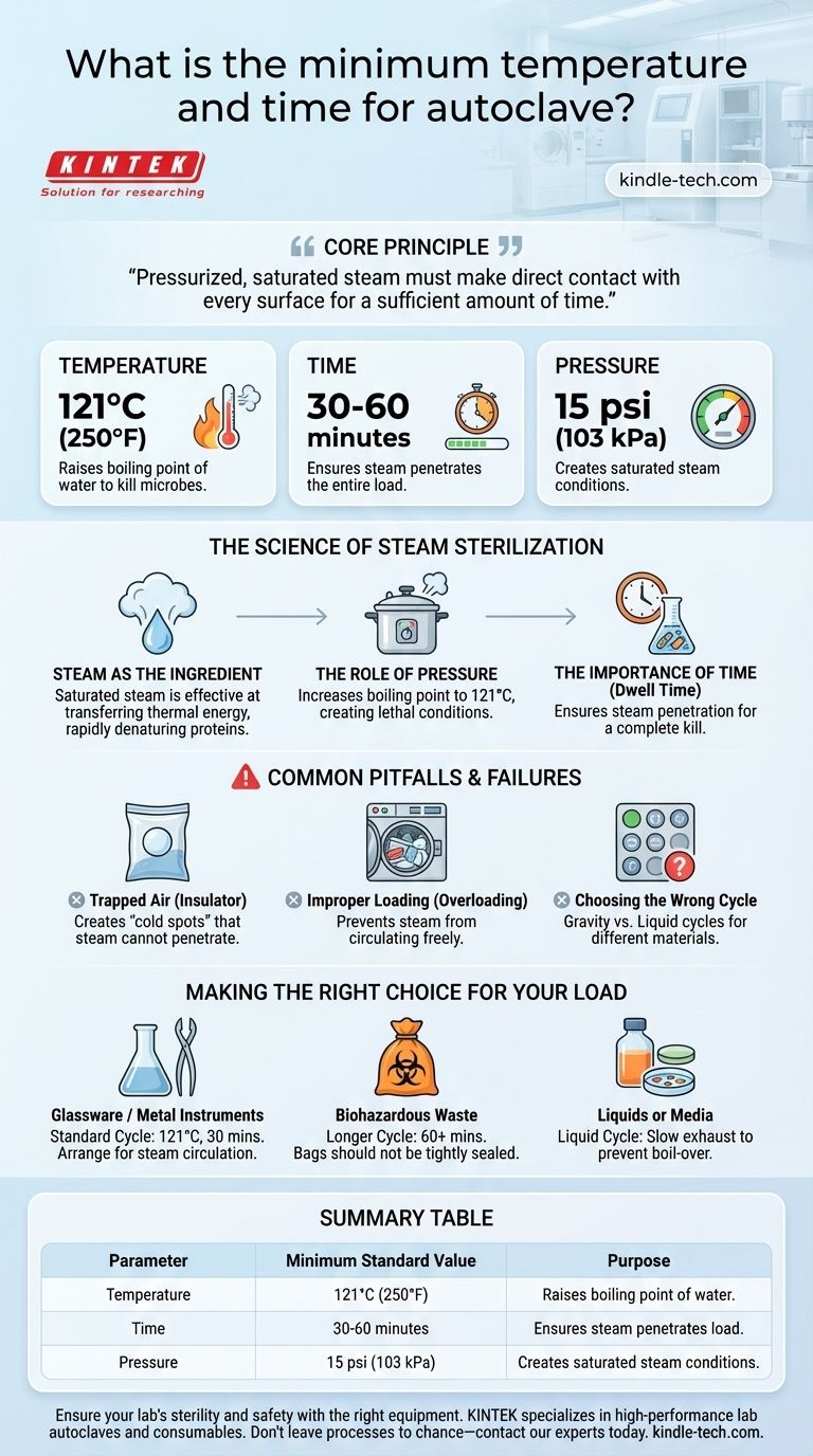 What is the minimum temperature and time for autoclave? Achieve Guaranteed Sterilization Every Time Visual Guide