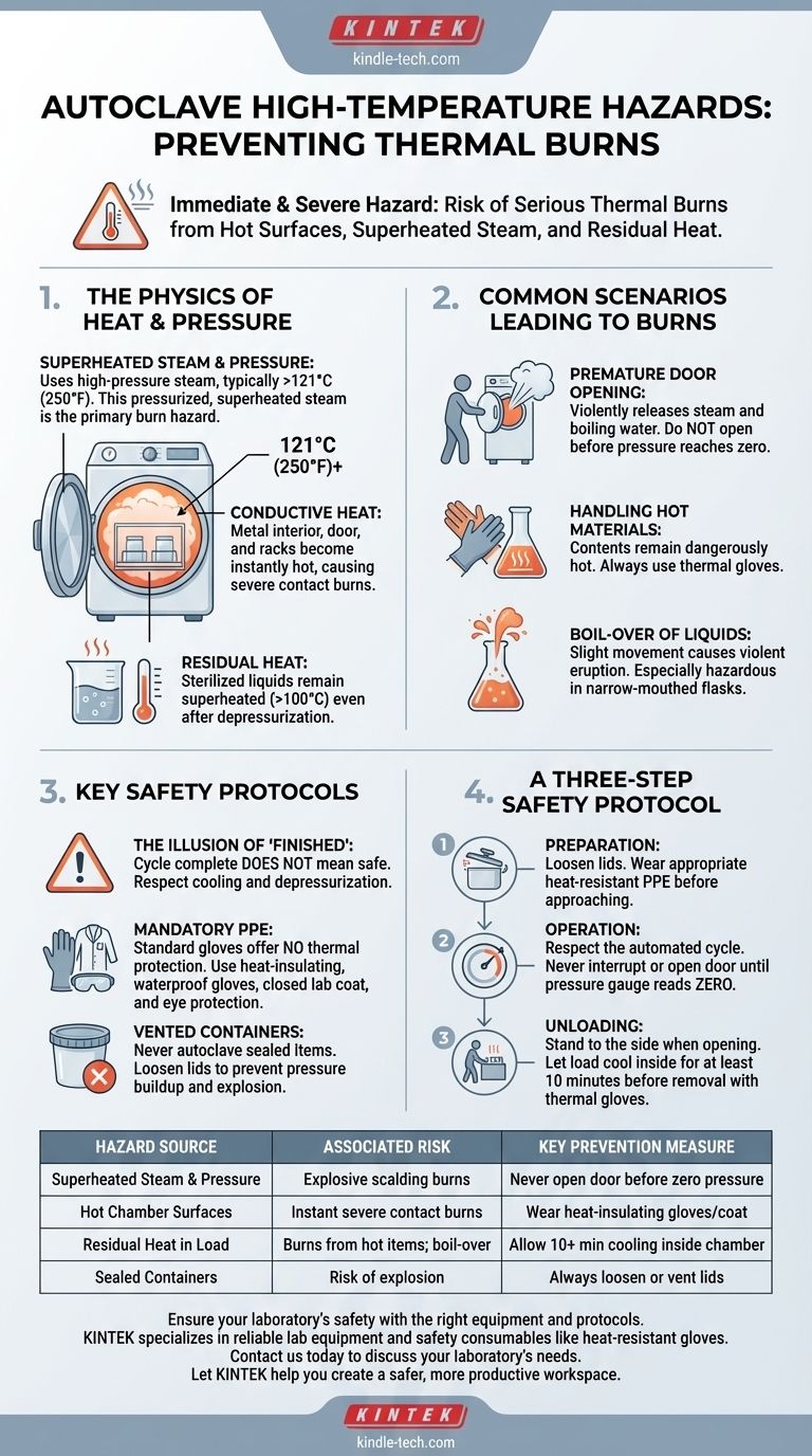 高熱に関連するオートクレーブの危険性は何ですか？重度の熱傷の重大なリスク ビジュアルガイド