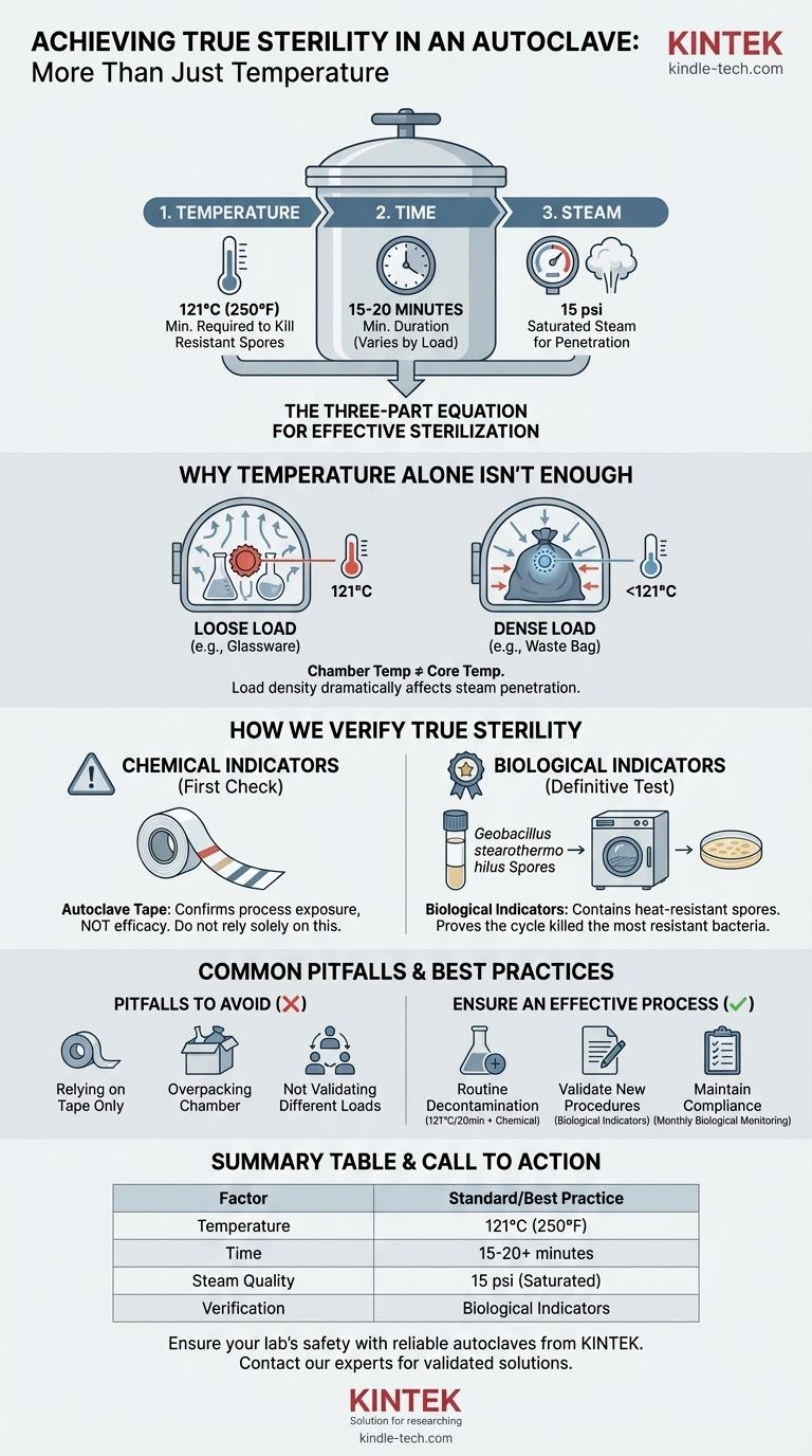 What is the optimum temperature in an autoclave to achieve sterility? Master the Time, Temperature & Steam Equation Visual Guide