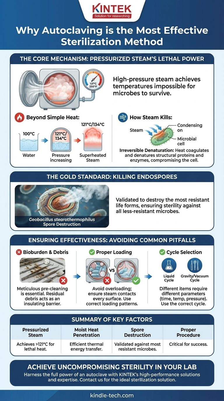 Pourquoi l'autoclavage est-il le plus efficace ? Exploitez la puissance de la vapeur sous pression pour une stérilité absolue Guide Visuel