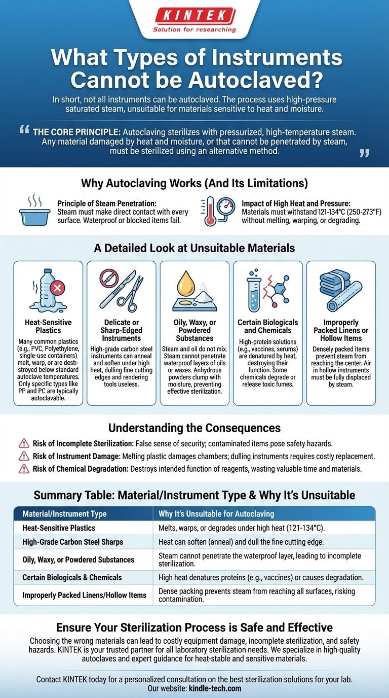 オートクレーブ滅菌できない器具の種類は？研究室の機器を損傷から守る ビジュアルガイド