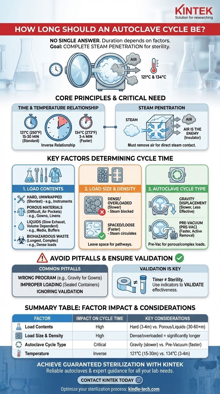 How long should an autoclave cycle be? A Guide to Optimizing Sterilization Time Visual Guide