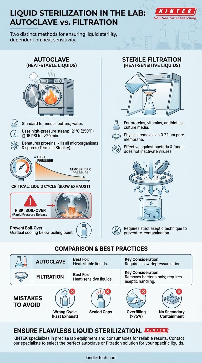 Quel type de stérilisateur est utilisé pour stériliser les liquides ? Choisissez la bonne méthode pour votre laboratoire Guide Visuel