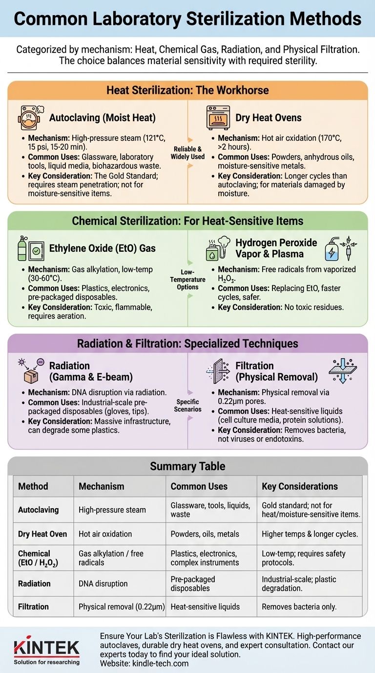 Quais são os métodos comuns de esterilização em um laboratório? Um guia para escolher a técnica certa Guia Visual