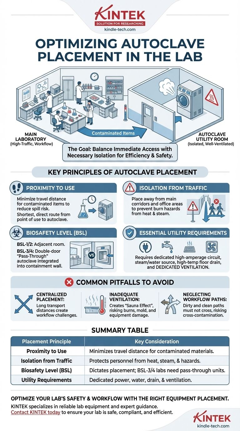Où doit être situé un autoclave dans un laboratoire ? Équilibrer sécurité et efficacité pour un flux de travail optimal Guide Visuel