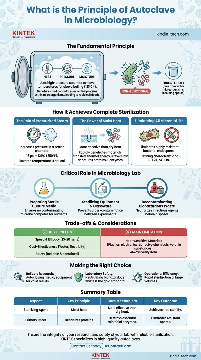 Каков принцип работы автоклава в микробиологии? Ключ к полной стерилизации Визуальное руководство