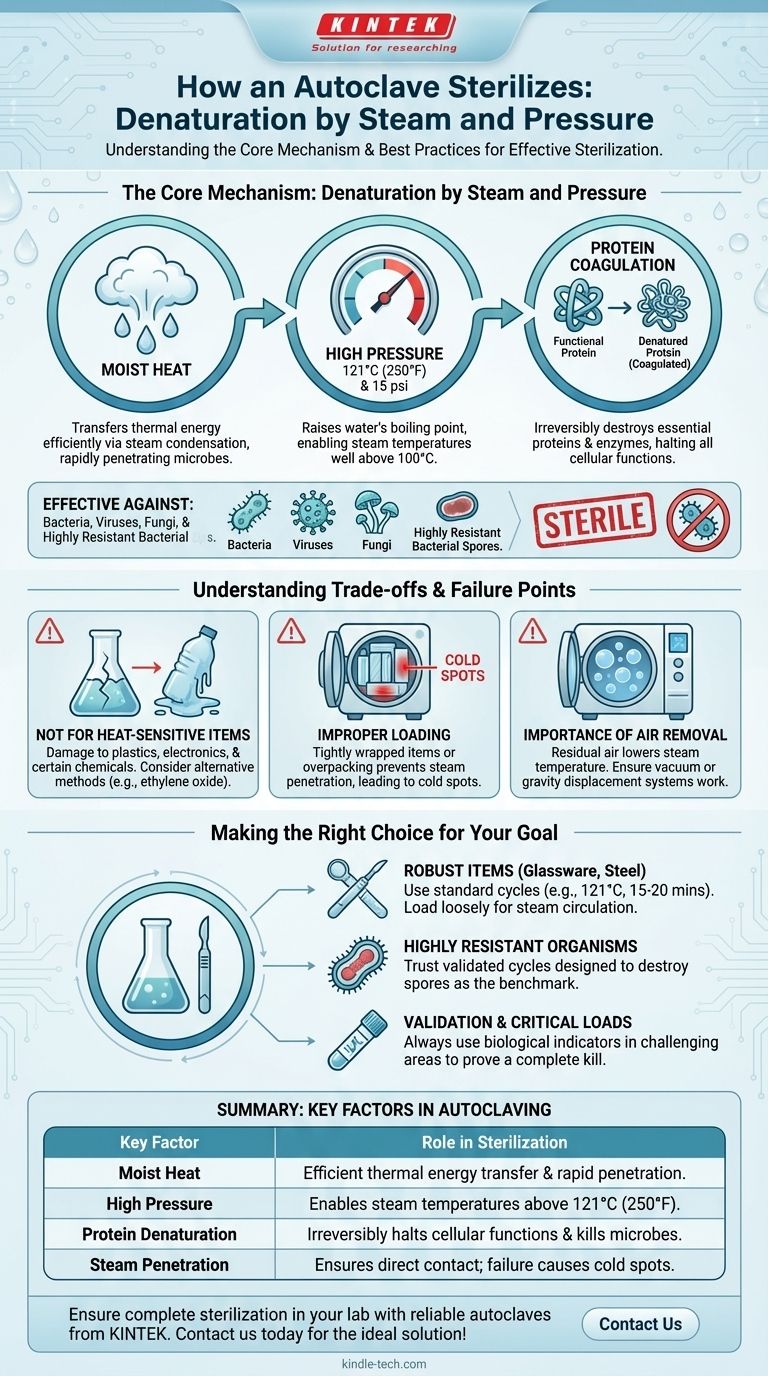고압증기멸균기(오토클레이브)는 미생물에 어떤 영향을 미치나요? 증기로 멸균을 달성하는 방법 시각적 가이드
