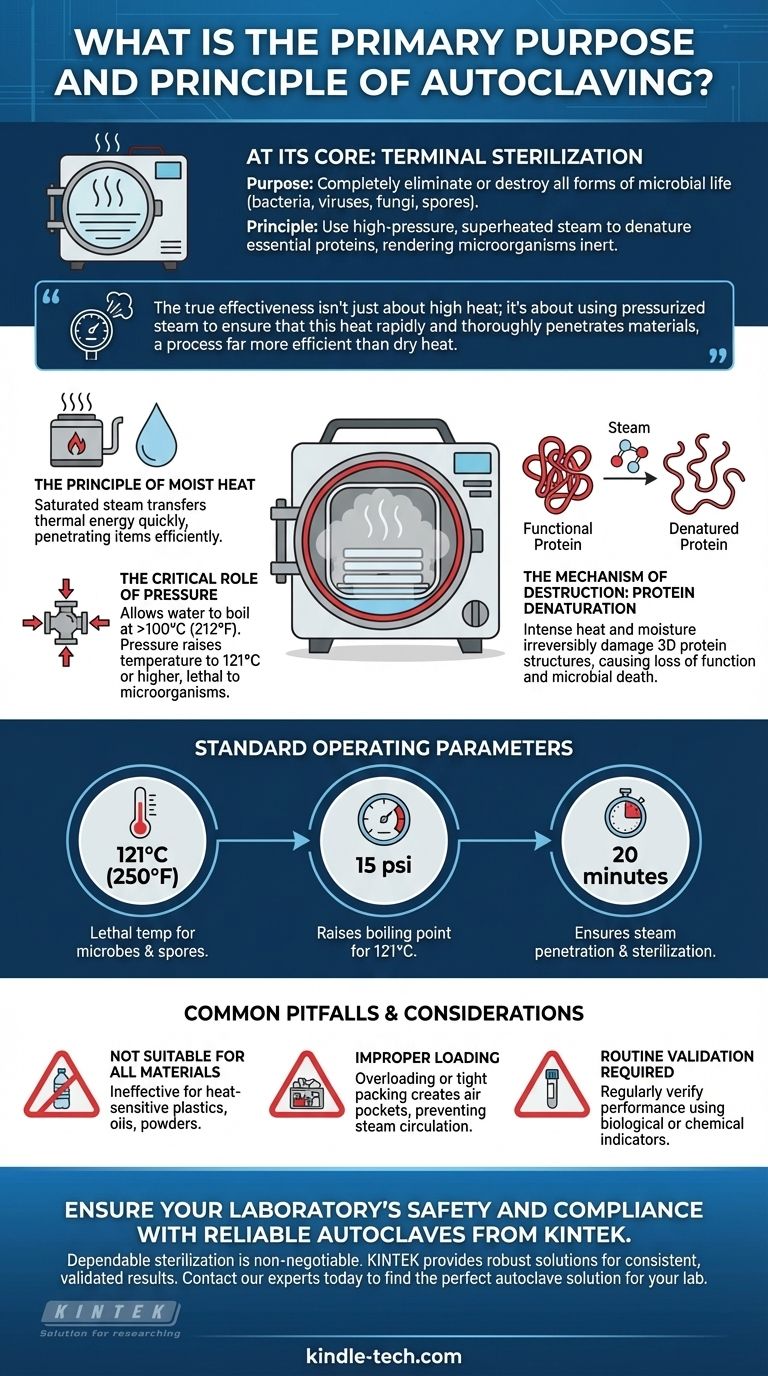 What is the primary purpose and principle of autoclaving? The Definitive Guide to Sterilization Visual Guide