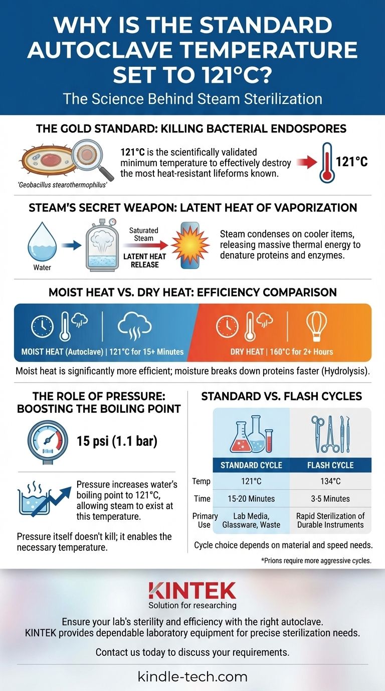 Warum ist die Standardtemperatur für Autoklaven auf 121°C festgelegt? Die Wissenschaft der effektiven Sterilisation Visuelle Anleitung