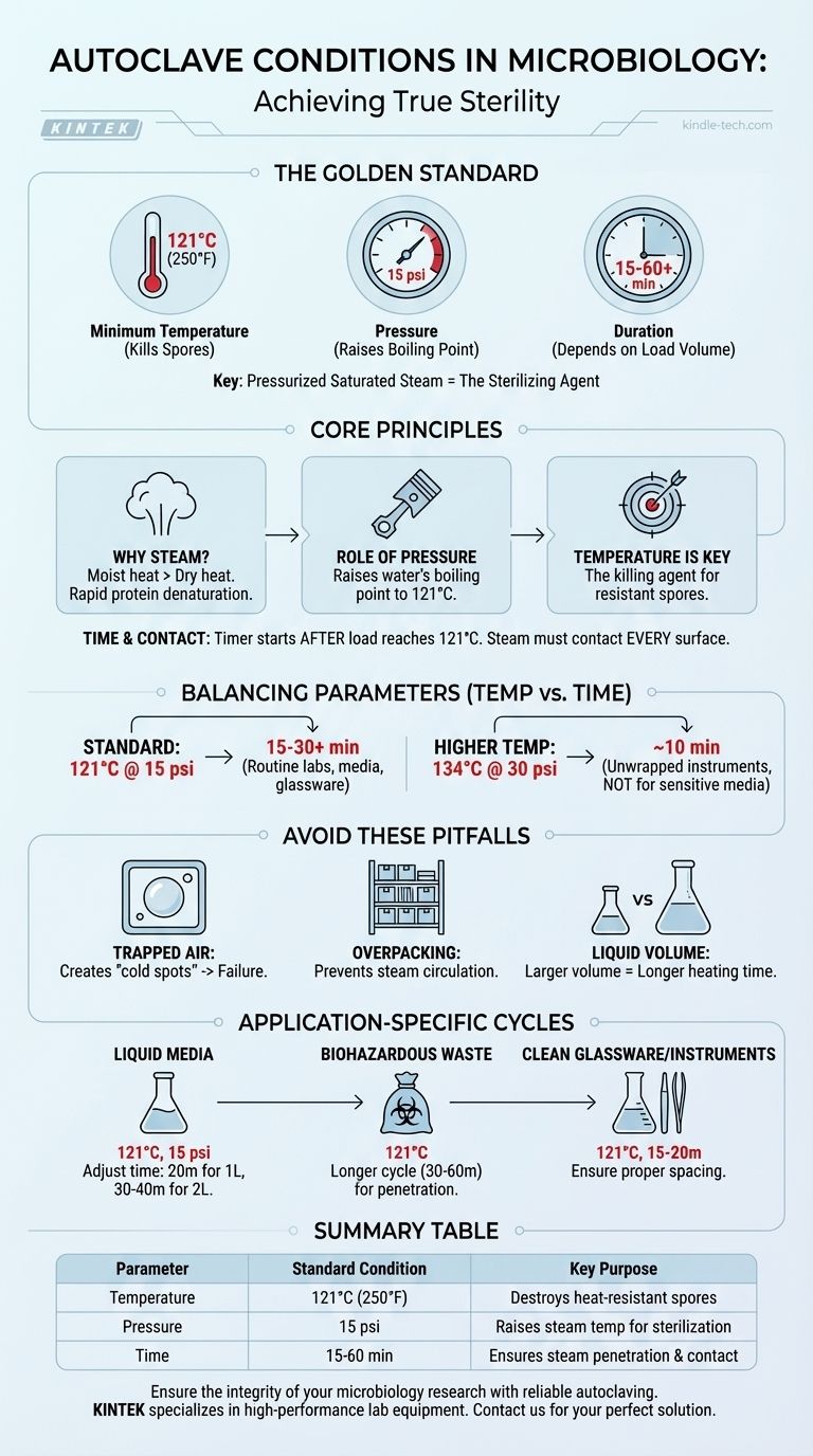 What are the conditions for autoclave in microbiology? Achieve Sterile Lab Materials with Confidence Visual Guide