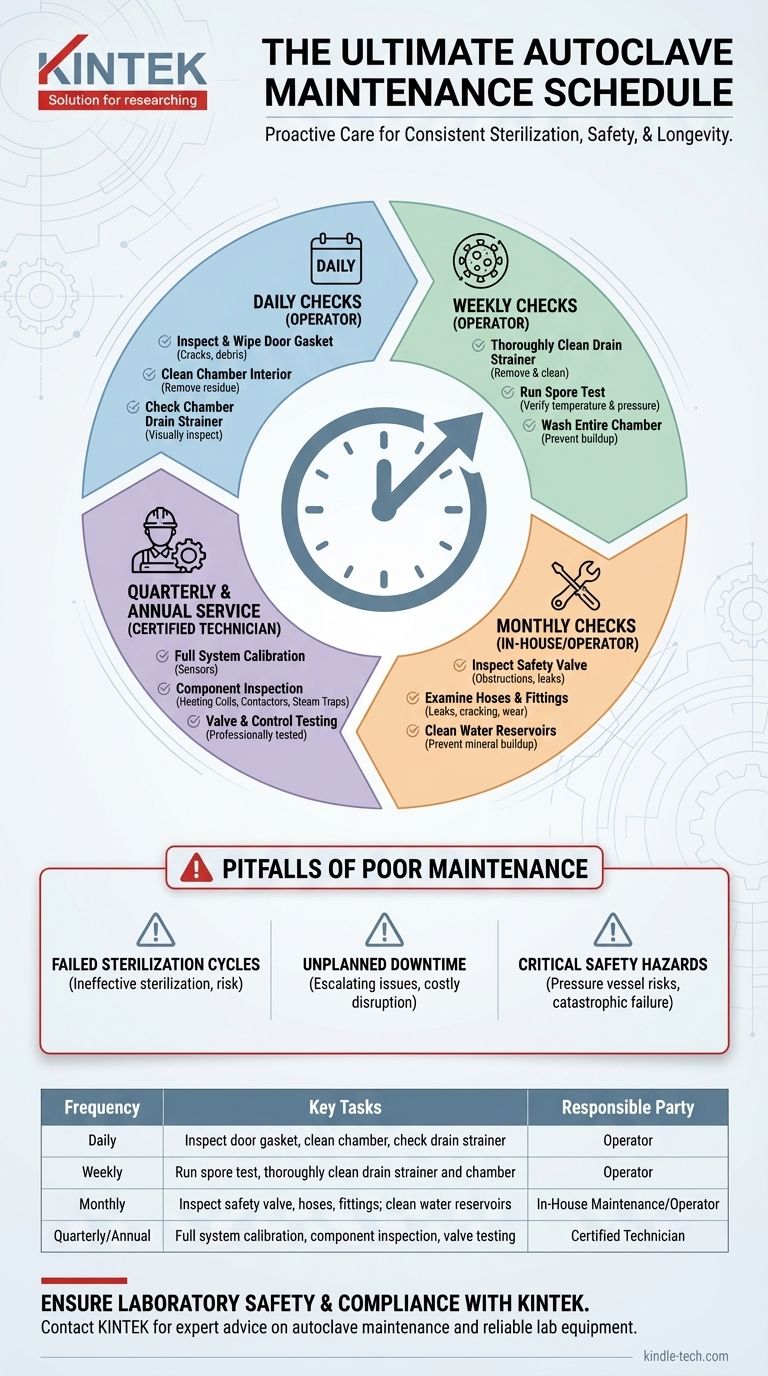Qual è il programma di manutenzione per un'autoclave? Garantire la sicurezza della sterilizzazione e massimizzare la vita utile dell'apparecchiatura Guida Visiva