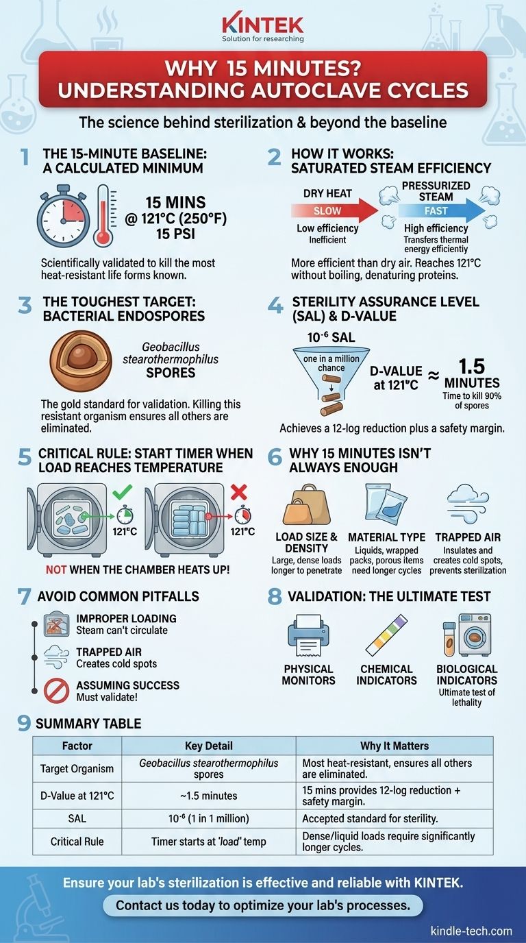 오토클레이브를 15분 동안 작동시키는 이유는 무엇일까요? 멸균 주기의 과학적 원리 시각적 가이드