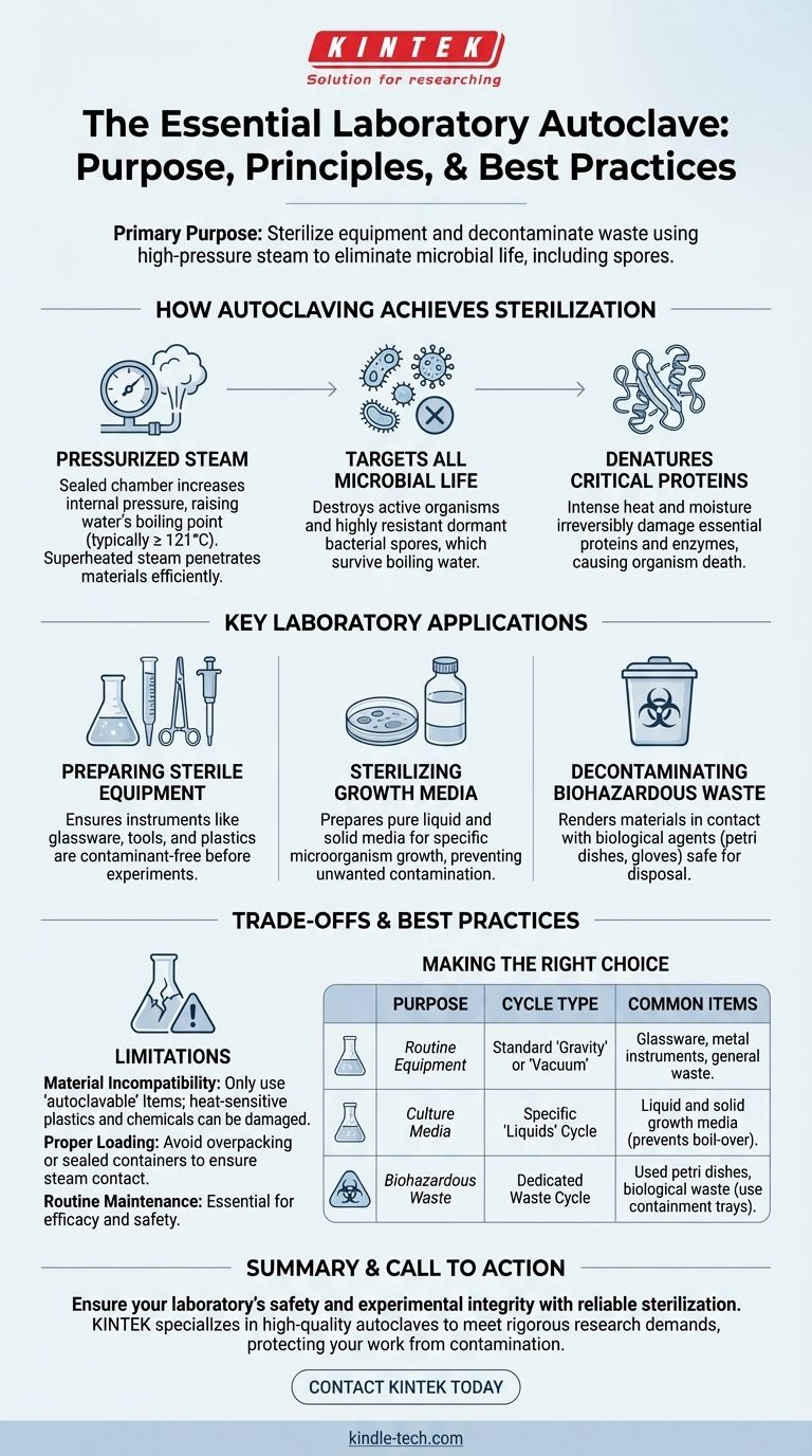 実験室におけるオートクレーブの目的は何ですか？無菌的な安全性と完全性を確保する ビジュアルガイド