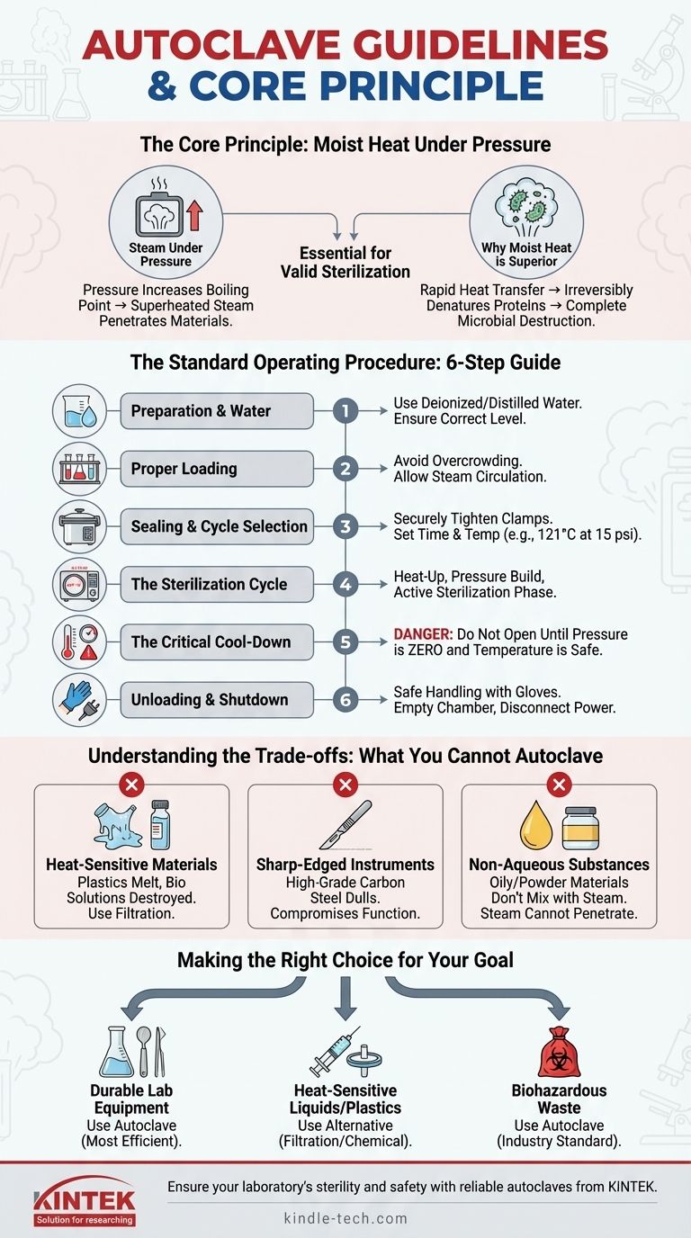 Quelle est la directive pour l'autoclave ? Un protocole étape par étape pour une stérilisation sûre Guide Visuel